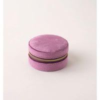 Plum circle bon voyage jewellery case closed