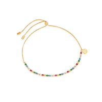 Ellera  Tennis Bracelet-  Rainbow CZ- in 18K Plated gold by Sif Jakobs - Hickox Jewelers