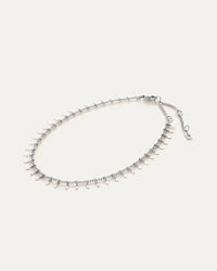 Lumi Anklet in rhodium by Jenny Bird at Hickox