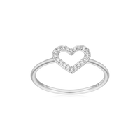 Open Heart Stackable Ring