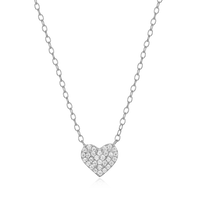Pave Heart Necklace