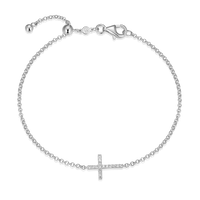 Cross Pendant Bolo Bracele