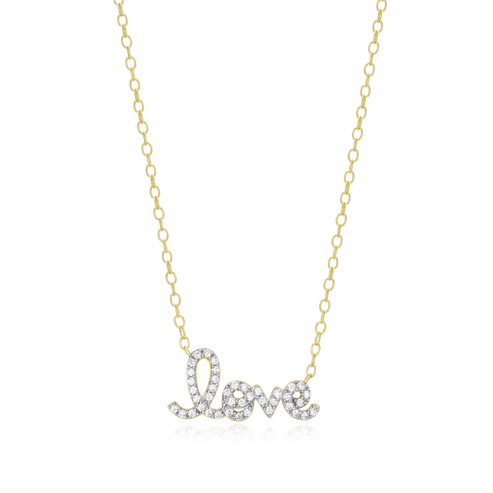 Love Statement Necklace- Gold