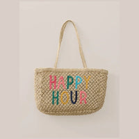 Woven Jute Tote Bag