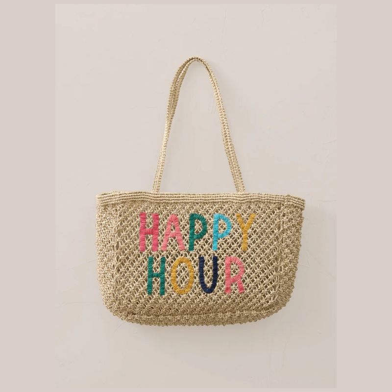 Woven Jute Tote Bag