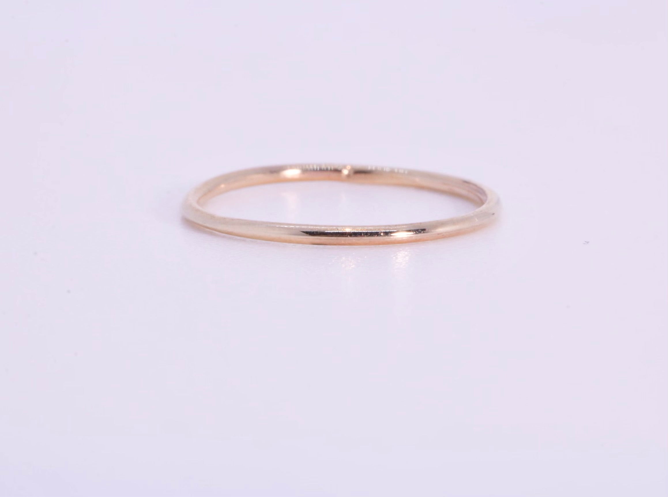 1.2 mm Thin wire Gold Band Ring