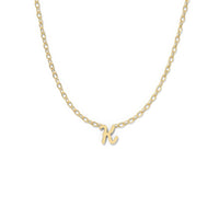 Script Initial Necklace- Yellow Gold –  K