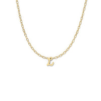 Script Initial Necklace- Yellow Gold –  L