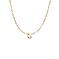 Script Initial Necklace- Yellow Gold –  Q