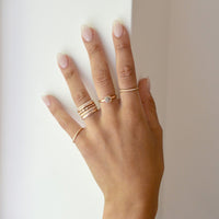 Hammer Finish Band Ring