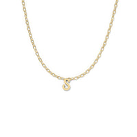 Script Initial Necklace- Yellow Gold –  S