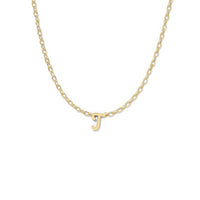 Script Initial Necklace- Yellow Gold –  T