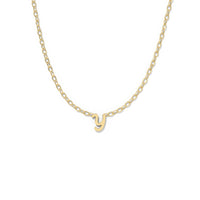 Script Initial Necklace- Yellow Gold –  Y