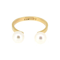 Poppy Finch Twin Pearl Ring