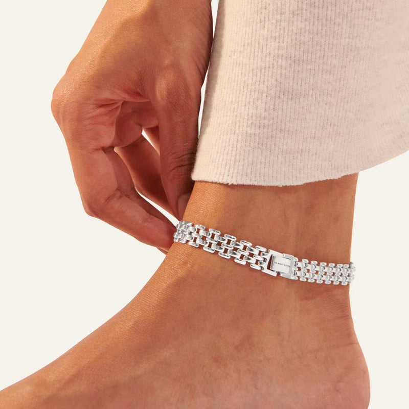 Ray Anklet by Jenny Bird in Silver 