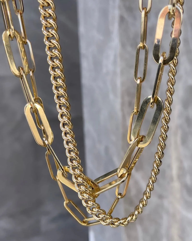 Selection of Gold Italian Chain Necklaces 