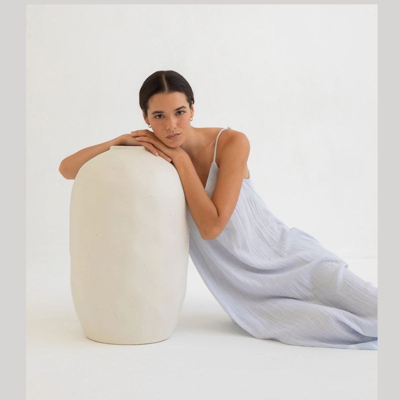 Spaghetti Strap Sundress in Sky Blue by Muss & Bombon 