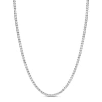 2mm Round CZ Tennis Necklace set in sterling silver 
