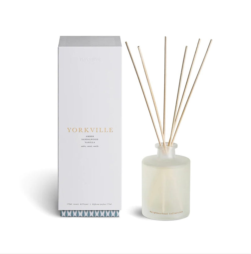 Yorkville diffuser by Vancouver candle company at Hickox