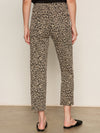 Rear view of Sanctuary leopard print cropped jeans, 2 front and 2 back pockets. 