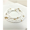White beaded 5 strand wrap