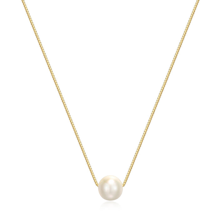 Pearl Solitaire Chain Necklace