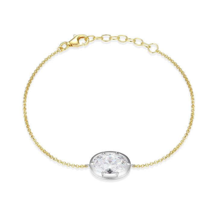 CZ Oval Solitaire Bracelet