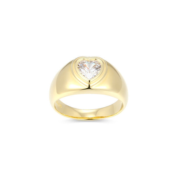 Heart Puffy Dome Ring