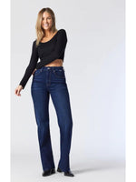 Victoria wide leg jeans deep organic blue by Mavi at Hickox