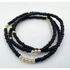 3 strand black beaded wrap by Saskia de Vries