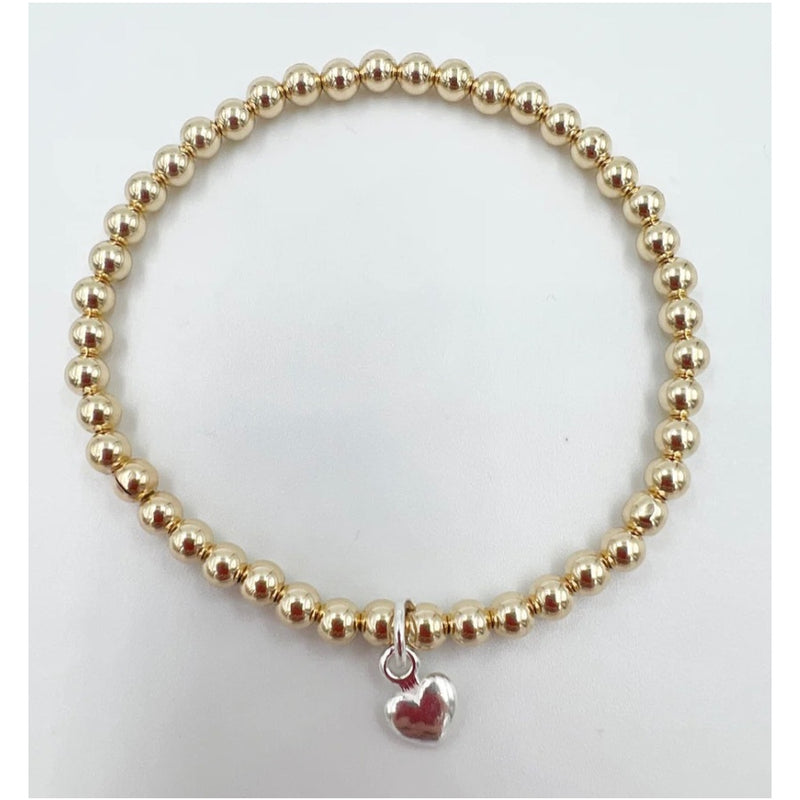 Puffy Heart Bracelet gold filled by Saskia de Vries 