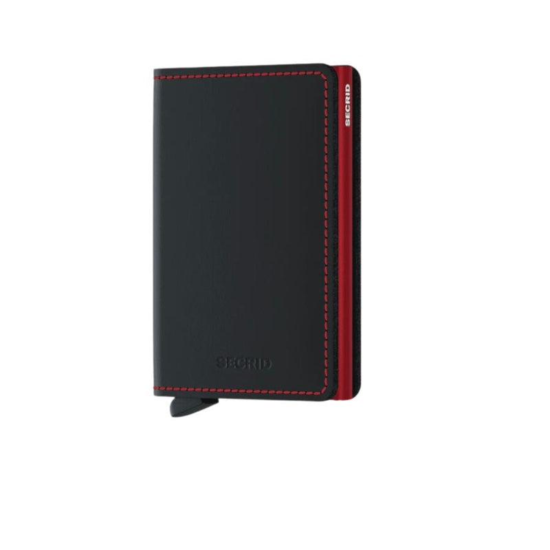 Slimwallet matte black and red by Secrid at Hickox