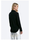 Amrat Foil jersey blouse black view