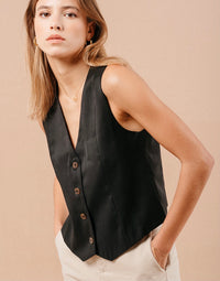 mathieu Cardigan vest black by Grace and Mila