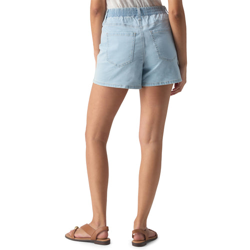 Sunny flashback shorts with elastic waist & back pockets 