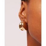 Nouveaux Puff earrings on model