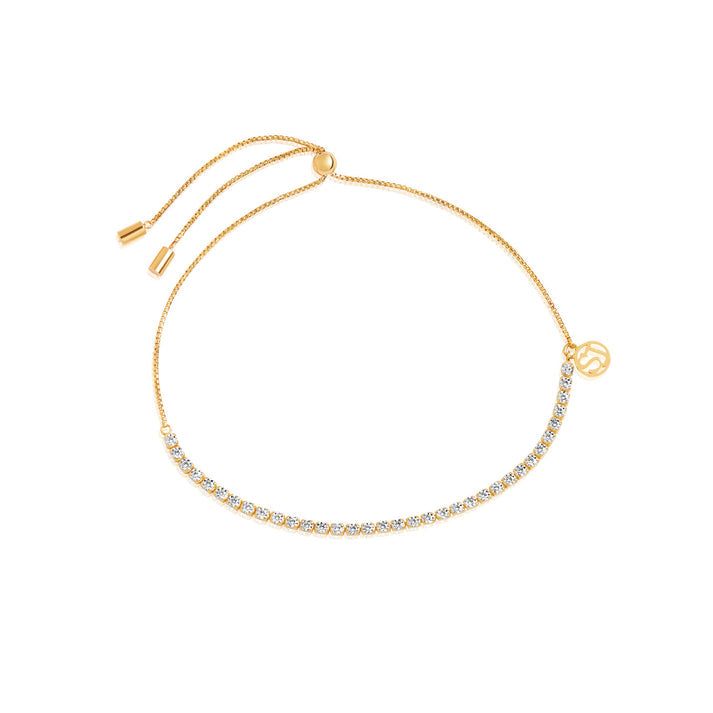 18K gold plated Ellera  Tennis Bracelet in White zirconia by Sif Jakobs at Hickox Jewelers and Lifestyle