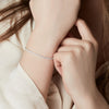 Model wearing 925 Sterling Silver rhodium  plated Ellera  Tennis Bracelet in White zirconia by Sif Jakobs at Hickox Jewelers and Lifestyle