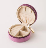 Plum circle bon voyage jewellery case by lovers temple at Hickox