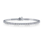 Super sparkly simulated diamond Alternating Tennis Bracelet with 54 Stones.