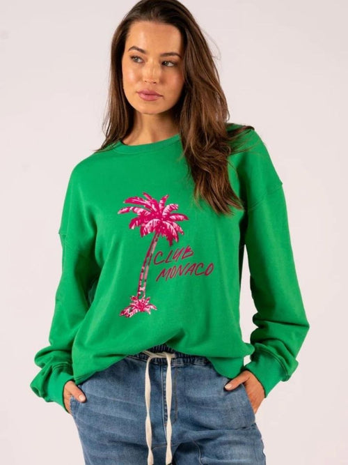 Amara Sweatshirt in Emerald Club Monaco by We are the Others- at Hickox 