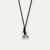 Art Heart On A String Necklace- Silver