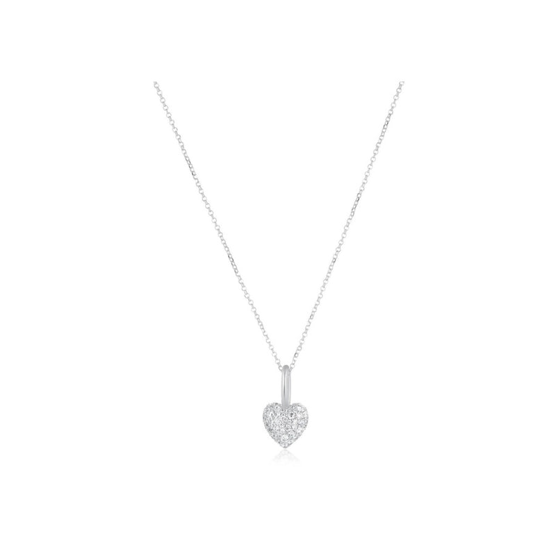 Caro Heart Pendant silver w/ cubic zirconia by Sif Jakobs at Hickox 