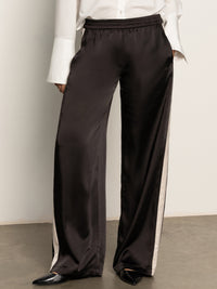 Satin Track Pant - Black