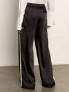 Satin Track Pant - Black