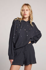 All-over Jewel Hoodie and Peace Jewel Short Set