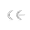 Crescent Moon Stud Earrings