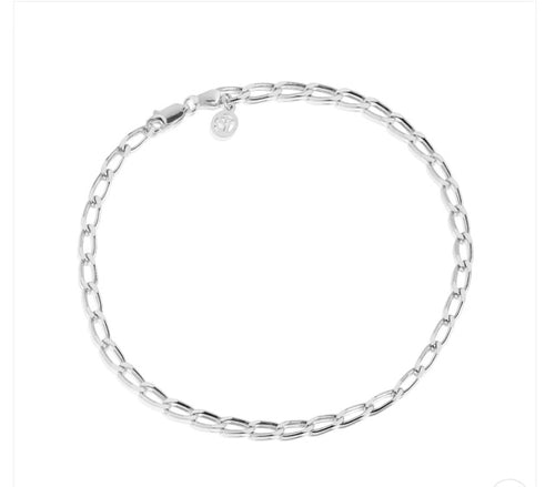 Chevon sterling silver anklet by Sif Jakobs at Hickox