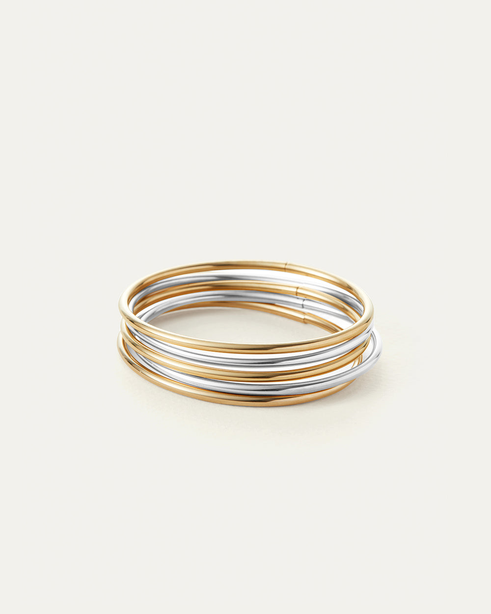 Dane Bangle Set - 5 pack two tone