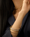 Dane Bangle Set - 5 pack two tone